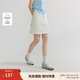茵曼法式高腰牛仔短裙2025夏季女裝新款休閑百搭顯瘦a字包臀裙 珍珠白 XL