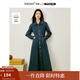 茵曼（INMAN）x米雷聯(lián)名復古文藝牛仔連衣裙2025季女裝新品翻領(lǐng)系腰帶長(cháng)裙 牛仔藍 M