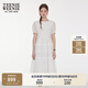 Teenie Weenie【棉絲混紡】小熊女裝白色連衣裙2025夏季新款優(yōu)雅淑女裙 白色 L