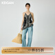 KEIGAN/開間金標(biāo)日本進(jìn)口BC同廠輕薄row風(fēng)經(jīng)典直筒竹節(jié)紋理牛仔褲 竹節(jié)經(jīng)典淺藍(lán) M 36