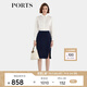 PORTS寶姿年秋冬新品女裝半身裙ALL9S003NWQ088 NAVY M (6)