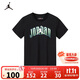 Jordan耐克AJ男童純棉短袖t恤 Nike25夏季吸汗透氣兒童短t上衣 正黑色