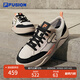 FILA FUSION章昊同款斐樂(lè )潮牌男鞋滑板2025夏新款50-50帆布鞋休閑鞋 燕麥棕/黑-OB 41