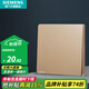 西門子（SIEMENS）開關插座面板86型強電墻面開關 無框大面板 皓彩系列日曜金 一開單控