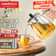 金灶（KAMJOVE）泡茶壺飄逸杯 耐熱玻璃茶具功夫辦公室花茶壺 茶水分離杯茶壺家用 A-19加長(cháng)濾籃 750ml