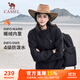 駱駝（CAMEL）薄絨風(fēng)衣女戶(hù)外防潑水修身梭織外套 J23CAYL6066 幻影黑 XXL