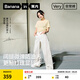 蕉內(nèi)【周冬雨同款】非常褲505Regular女士闊腿牛仔長(zhǎng)褲高腰顯腿長(zhǎng)顯瘦 【周冬雨同款】牛仔白 L
