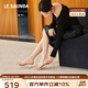萊爾斯丹氣場女王2025春夏新款時(shí)尚百搭一字帶羊皮涼鞋女七夕禮物6M59905 奶茶杏 BEK 37 （235mm）