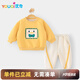 優(yōu)奇寶寶套裝秋冬裝洋氣嬰兒衣服男童女童衛(wèi)衣褲子加絨保暖兩件套冬季