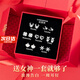 紀(jì)思梵（CHEESEFAN）輕奢耳釘女耳環(huán)一套禮盒情人節(jié)生日禮物送女友 時尚款白金色【紅色禮盒】