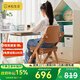米粒生活F6兒童家具實(shí)木學(xué)習(xí)椅多功能可調(diào)節(jié)兒童寫字學(xué)生家用座椅218F布棕