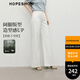 紅袖高腰闊腿白色牛仔褲2025夏季新款女裝寬松顯瘦氣質(zhì)百搭天絲長(zhǎng)褲 本白001 M