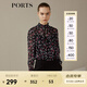 PORTS寶姿 新品女裝復古小立領(lǐng)長(cháng)袖襯衫LN9B010JPS019 黑色印花 XS (2)