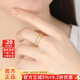 墨者善石 黃金戒指 男女款足金鑲嵌白玉戒指 活口情侶對戒 金戒指珠寶首飾 小號女款單個(gè)