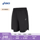 亞瑟士ASICS男子運動(dòng)短褲跑步透氣舒適短褲 2031F121-001 黑色 XL