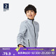 迪卡儂戶(hù)外運動(dòng)保暖舒適兒童抓絨衣淺灰色2763366 161-172cm14-15歲