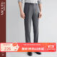 威可多（VICUTU）男士西褲商務(wù)修身羊毛直筒長(cháng)褲通勤百搭深灰180/93A