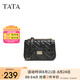 他她（TATA）氣質(zhì)菱格通勤單肩包女包包小方包斜挎包春季新款X3428AX5 黑色 F