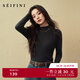 詩(shī)凡黎（'SEIFINI）【打底王者鈴蘭花】詩(shī)凡黎木耳邊半高領(lǐng)針織衫25秋新款薄款毛衣女 沉檀灰預售[11月3日]發(fā) S