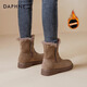 達芙妮冬季雪地靴女加絨秋冬棉靴馬丁靴靴子防滑女鞋2025新款棉鞋