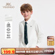 英氏（YEEHOO）男童襯衫兒童襯衣中大童裝純棉上衣長袖學(xué)院風(fēng)秋裝 白色  150