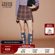 Teenie Weenie小熊女裝半身裙2025年秋季新款氣質(zhì)學(xué)院風(fēng)格紋百褶裙 棕色 XS