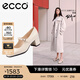 愛步（ECCO）七夕禮物 瑪麗珍鞋女鞋 25年倪妮同款高跟鞋淺口單鞋 型塑290963 石灰色29096301378 36