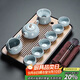初伍中式功夫茶具套裝簡(jiǎn)約復古家用客廳送禮汝窯泡茶茶壺茶杯高檔整套