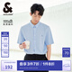 杰克·瓊斯（JACK&JONES）25年春夏季易打理商務(wù)休閑零壓短袖襯衫男士免燙半袖純色襯衣男裝 F41天藍(lán) S
