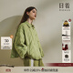 日著(zhù)曠野美拉德襯衫式羽絨服2024秋新款女裝小個(gè)子時(shí)尚菱格薄款短外套 風(fēng)動(dòng)綠 S
