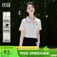 歐莎（OSA）愛(ài)心刺繡polo衫女2025年夏季新款女士t恤高檔短袖通勤顯瘦上衣 米白 M