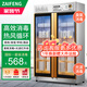 在豐商用消毒柜家用立式大容量不銹鋼大型酒店廚房餐具雙開門消毒碗柜 850CXR鋼+雙門熱風1.55米高10層