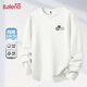班尼路（Baleno）港風(fēng)復古潮牌長(cháng)袖t恤男春秋季純棉親膚內搭打底衫男士寬松休閑長(cháng)T