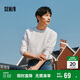 森馬（Semir）長(zhǎng)袖T恤男純棉2025春季打底上衣純色基礎(chǔ)百搭情侶款109925101201