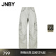 JNBY/江南布衣秋新品工裝風(fēng)棉質(zhì)牛仔褲女寬松簡(jiǎn)約高級5O9E11390 959/牛仔淺灰 XL