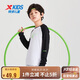 特步（XTEP）兒童童裝通碼速干面料長袖針織衫 珍珠白/正黑色 170cm
