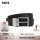 BOSS博斯【禮物】【禮盒裝】男士2025年夏季新款牛皮雙扣腰帶 002-黑色 EU:ONESI