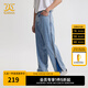 卡賓男裝側(cè)拉鏈牛仔褲24夏新款直筒褲寬松商場同款Y3243116016 天藍(lán)色37 30 (175) 78A/L