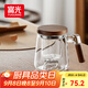 富光泡茶杯茶水分離高硼硅玻璃杯辦公室喝茶水杯子花茶杯公道杯500ml