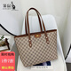 袋鼠真皮女包托特包2025新款時(shí)尚潮流百搭通勤手提包大容量包包 卡其色[標準款]