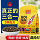 海豚錦鯉飼料三合一 育成色揚高蛋白錦鯉魚(yú)糧 海豚魚(yú)食觀(guān)賞錦鯉專(zhuān)用糧 尊鯉三合一1.5kg/中粒/上浮糧