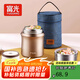 富光燜燒杯燜燒壺保溫飯盒超長(zhǎng)保溫燜粥神器便攜學(xué)生上班族大容量送包 香檳金（餐勺+提包） 600ml
