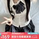 蘿美醬jk制服原創(chuàng)純欲風(fēng)夏季辣妹性感套裝學(xué)院風(fēng)女超短JK百褶裙收腰顯瘦 短袖純欲襯衫+矜鶴42cm+結(jié)胸牌 M 【建議95-105斤】