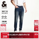 杰克·瓊斯（JACK&JONES） 潮流時(shí)尚LOGO皮標彈力修身水洗貓須舒適百搭牛仔褲男裝225332085