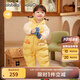 巴拉巴拉balaOne童裝兒童羽絨服嬰兒寶寶連體衣2025新款冬裝哈衣爬服萌趣 黃色小雞-白鴨絨 90 cm-充絨量94g