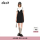 DZZIT地素時尚春夏甜酷少女菱格設(shè)計吊帶連衣裙3H2O2171A 黑色 M
