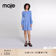 Maje2024秋冬款女裝法式時尚印花短款長袖褶皺連衣裙MFPRO03755 多色 M (38)