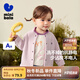 minibala男童女童毛絨外套寶寶抗靜電搖粒絨撞色繡花保暖上衣2025秋新款 粉紅60009 90