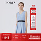 PORTS寶姿春夏新品女裝V-領(lǐng)無袖中長連衣裙LM8D079MFT022 霧藍(lán)色 M (6)