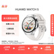 HUAWEI WATCH 5 42mm基礎(chǔ)款不銹鋼表殼金星白素皮復(fù)合表帶watch5首創(chuàng)X-TAP智感窗鴻蒙腕上小藝eSIM通信